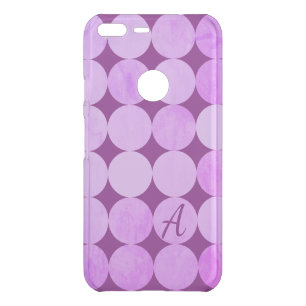 Violet, Purple Magenta & Pink Circles Monogram Uncommon Google Pixel XL Case