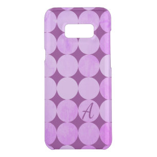 Violet, Purple Magenta & Pink Circles Monogram Uncommon Samsung Galaxy S8+ Case