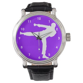 Violet Purple Martial Arts Watch by ColorStock at Zazzle