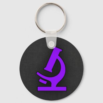 Violet Purple Microscope Keychain by ColorStock at Zazzle