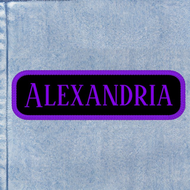 Violet Purple Name and Black Rectangular Patch (Creator Uploaded)