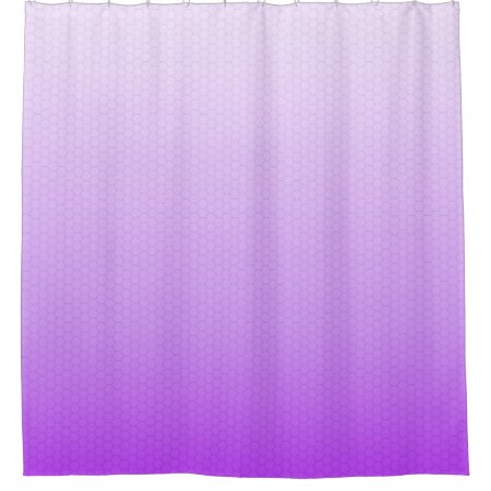 Violet Purple Ombre Classy Gradient Hexagon Grid Shower Curtain