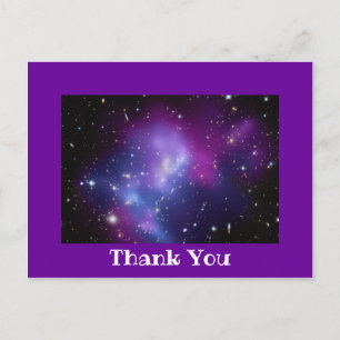 Violet Purple Photo Border Thank You Postcard