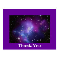 Violet Purple Photo Border Thank You Postcard