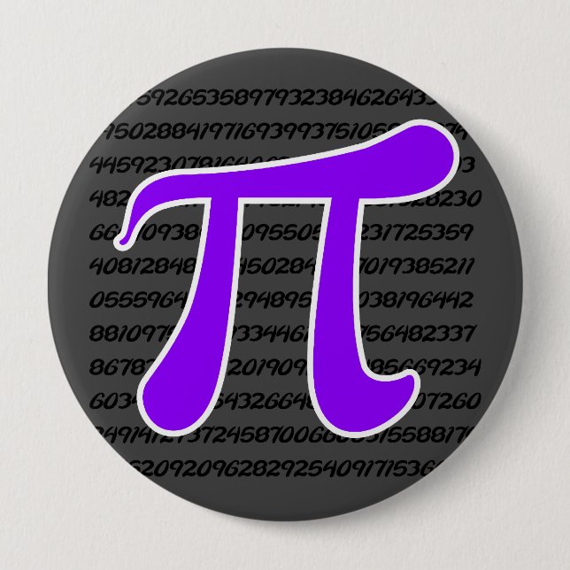 Violet Purple Pi Symbol Button (Front)