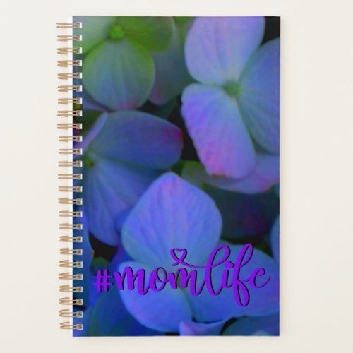 Violet purple pink blue Blue Hydrangeas flowers  Planner