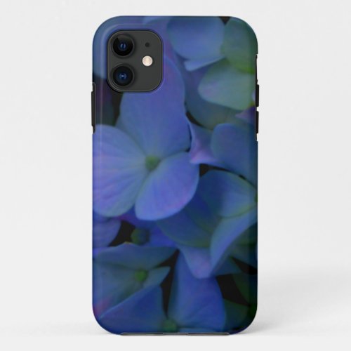 Violet purple pink blue hydrangeas flower floral iPhone 11 case