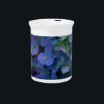 Violet purple pink blue hydrangeas flower floral drink pitcher<br><div class="desc">Beautiful elegant and graceful are the periwinkle blue magenta hydrangeas, these beauty comes from my backyard flower gardens. Would make a great choice for any event ( weddings, parties, graduation ). Makes a great gift idea for that flower enthusiast! Check out other products with this image in my collections! If...</div>