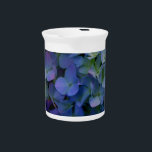 Violet purple pink blue hydrangeas flower floral drink pitcher<br><div class="desc">Beautiful elegant and graceful are the periwinkle blue magenta hydrangeas, these beauty comes from my backyard flower gardens. Would make a great choice for any event ( weddings, parties, graduation ). Makes a great gift idea for that flower enthusiast! Check out other products with this image in my collections! If...</div>
