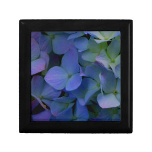 Violet purple pink blue hydrangeas flower floral keepsake box