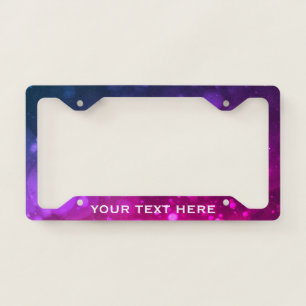 Violet Purple Pink Glam Colorful   License Plate Frame