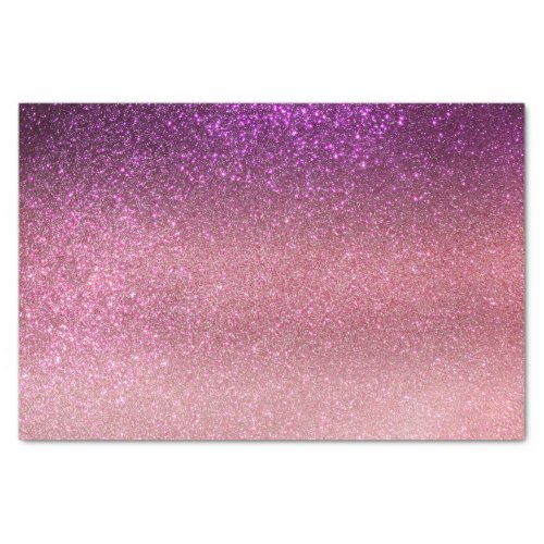 Violet Purple Pink Triple Glitter Ombre Gradient Tissue Paper