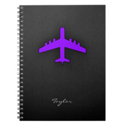 Violet Purple Plane; Pilot Notebook