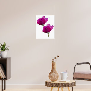 Violet Purple Rose Floral  Poster