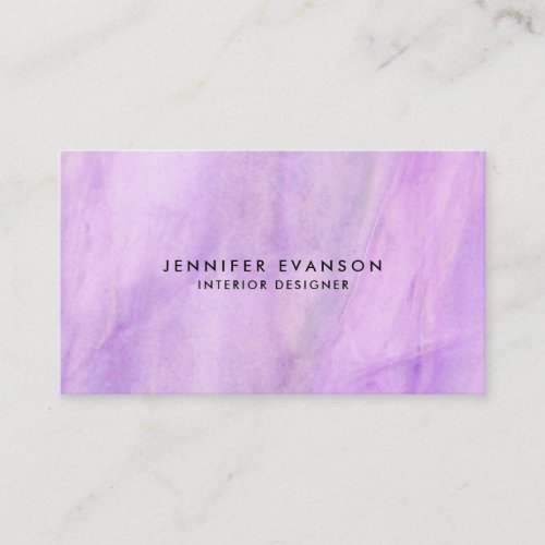 Violet Purple Stained Glass Watercolor Pattern Business Card