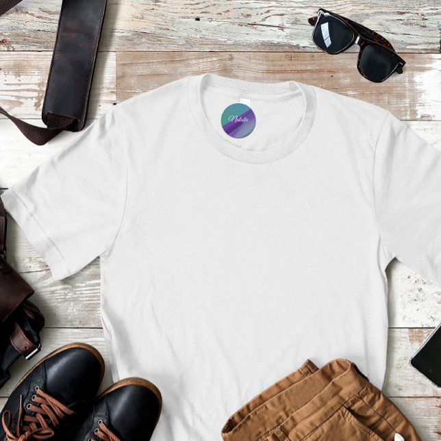 Violet purple turquoise name  kids' labels (Creator Uploaded)