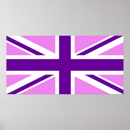 Violet Purple Union Jack Poster