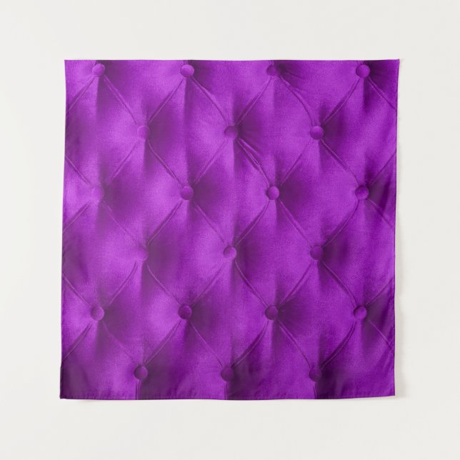 Violet purple velvet capitone textile background,  tapestry (Front)