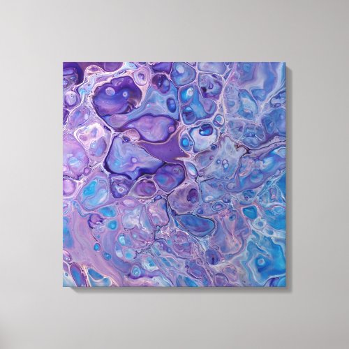 Violet Purple Vibrant Colorful Rock Abstract Art Canvas Print