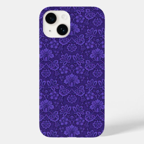 Violet Purple Vintage Damask Pattern Case_Mate iPhone 14 Case