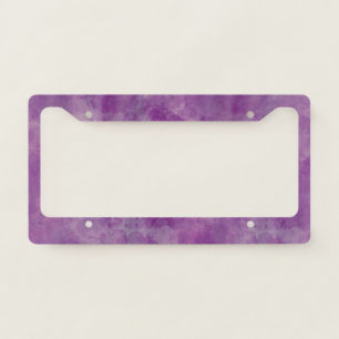 Violet Purple Watercolor Abstraction License Plate Frame