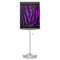 Violet Purple Zebra  Lamp with Black Trim