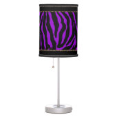 Violet Purple Zebra  Lamp with Black Trim (Right)