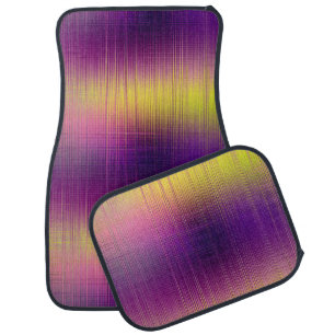 Violet Radio Waves Car Floor Mat