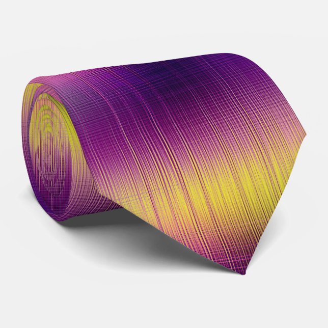 Violet Radio Waves Neck Tie (Rolled)