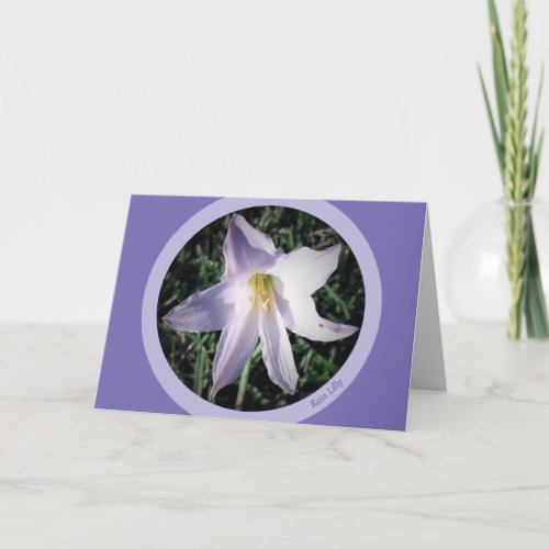 Violet Rain Lilly Encouragement Greeting Card