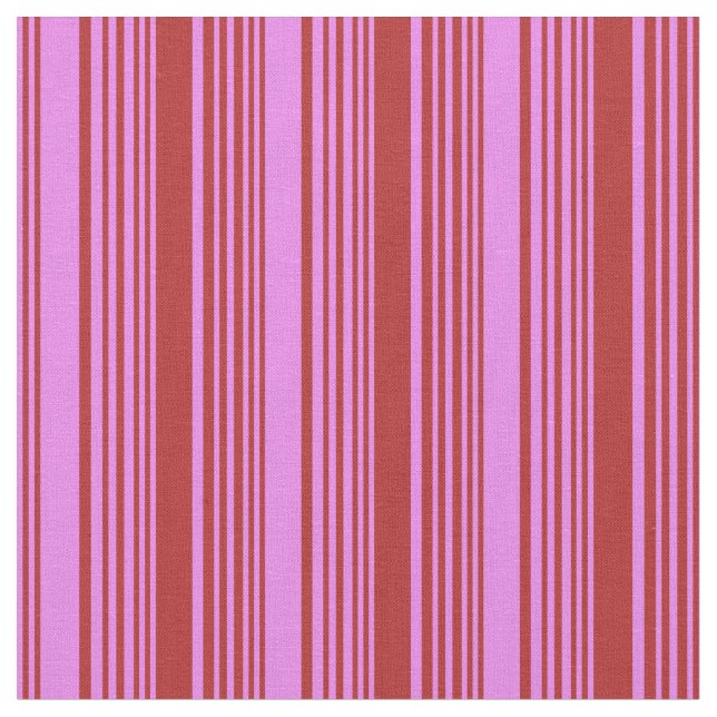 Violet & Red Colored Striped/Lined Pattern Fabric (Close Up)