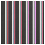 [ Thumbnail: Violet, Red, Light Slate Gray, White & Black Fabric ]