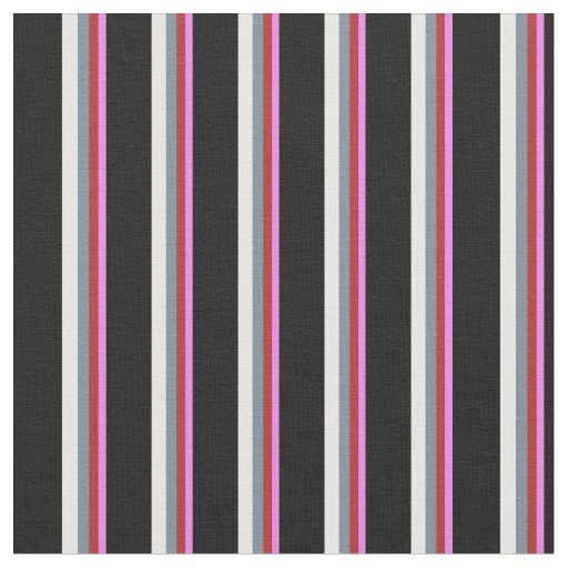 Violet, Red, Light Slate Gray, White & Black Fabric