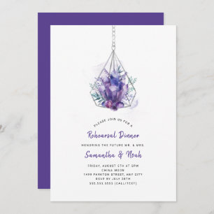 Violet Rehearsal Dinner Invitations, purple Invitation