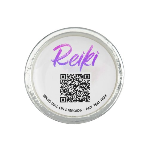 *~* Violet Reiki Business Promotion QR Marketing  Ring