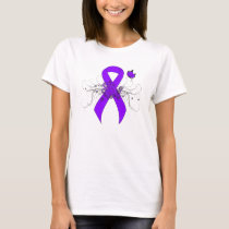 Violet Ribbon Butterfly, Hodgkin's lymphoma T-Shirt