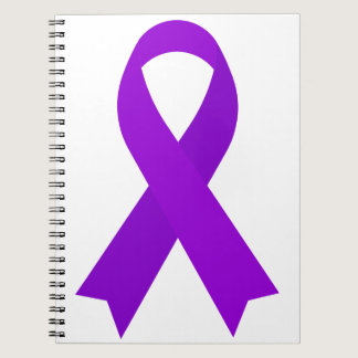 Violet Ribbon Hodgkin's Disease & Lymphoma Notebook