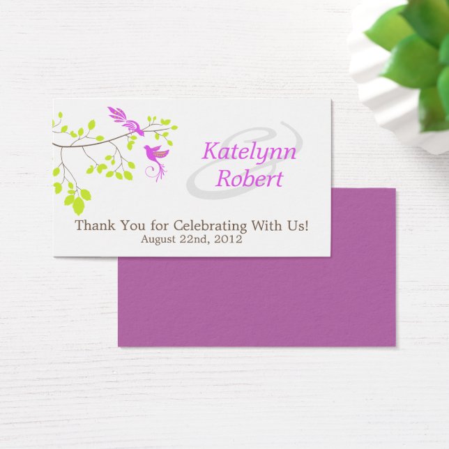 Violet Romance Wedding Favor Tags (Desk)