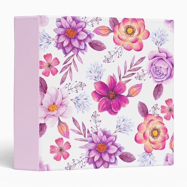 Violet rose 3 ring binder (Front/Spine)