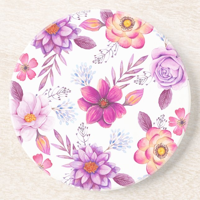 Violet rose coaster (Front)