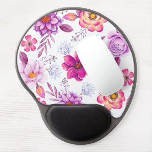Violet rose gel mouse pad