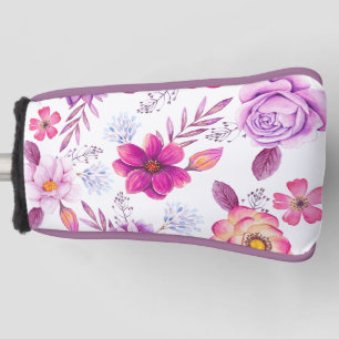 Violet rose golf head cover