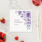 Violet Rose Greenery Floral Birthday
