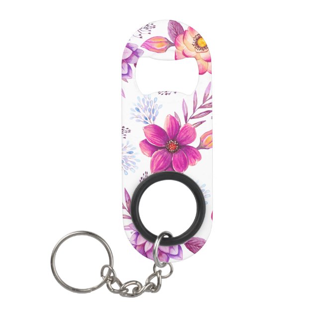 Violet rose keychain bottle opener (Front)