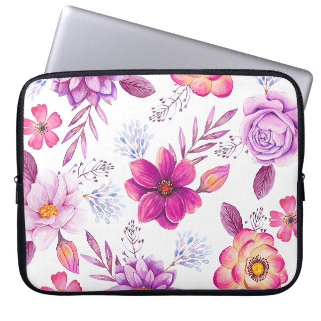 Violet rose laptop sleeve (Front)