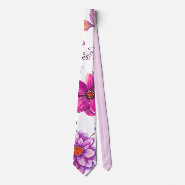 Violet rose neck tie (Front)