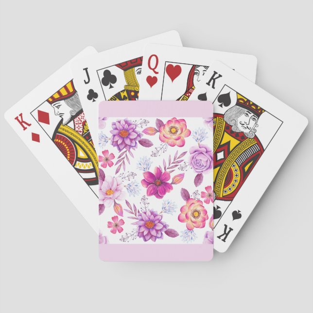 Violet rose poker cards (Back)