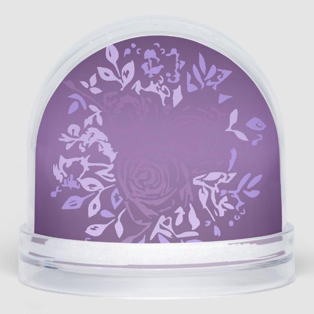 Violet Rose Snow Globe (Front)