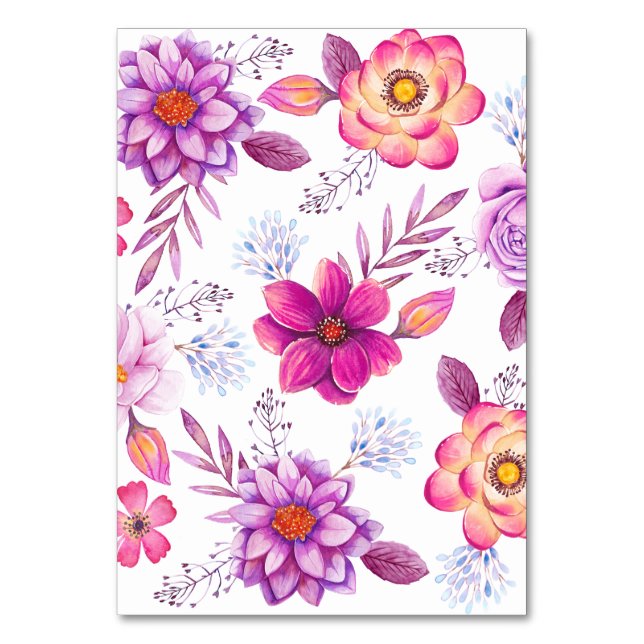 Violet rose table number (Front)
