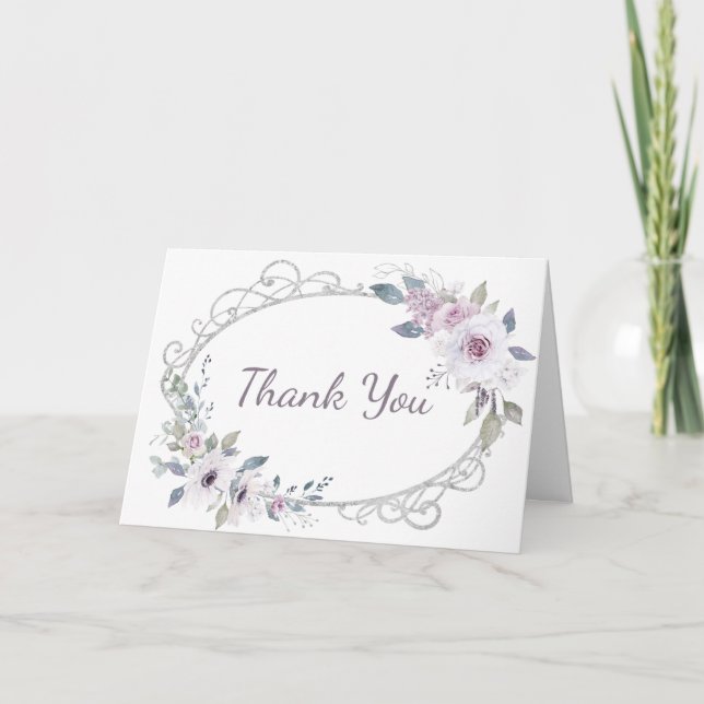 Violet Rose Thank You Card (Front)